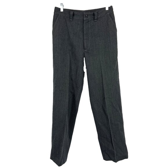 Filson Men 30 Whipcord Pants 100% Wool Vintage Gray Pleated Thick Outdoor USA